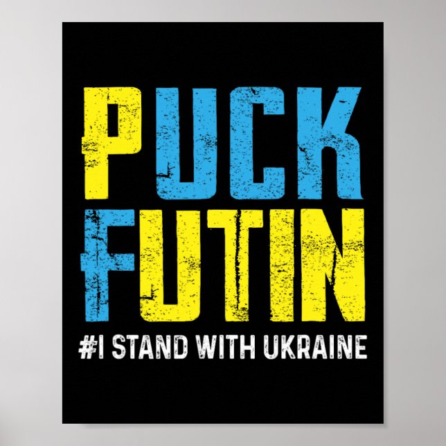 Ich stehe mit Ukaine Stop Putin Ukraine Ukrainisch Poster (Vorne)