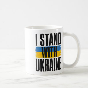 Ich stehe mit Ukraine Feste ukrainische Flagge Unt Kaffeetasse