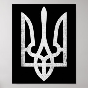 Ich stehe mit Ukraine-Flagge Herz Ukrainische Lieb Poster