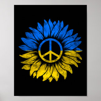 Ich stehe mit Ukraine Frieden Sonnenblume Ukraine Poster