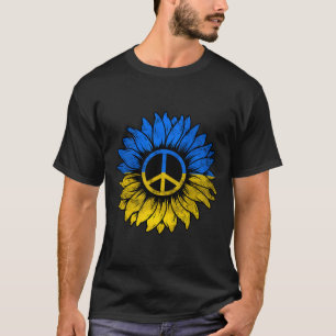 Ich stehe mit Ukraine Frieden Sonnenblume Ukraine T-Shirt