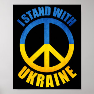 Ich stehe mit Ukraine Friedenssymbol  Poster