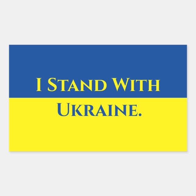 ICH STEHE MIT UKRAINE Rectangle Stickers (Vorderseite)