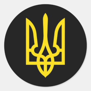 Ich stehe mit Ukraine-Shirt Ukraine-Flagge Unterst Runder Aufkleber