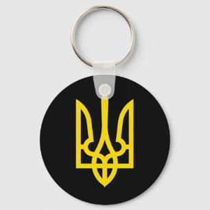 Ich stehe mit Ukraine-Shirt Ukraine-Flagge Unterst Schlüsselanhänger