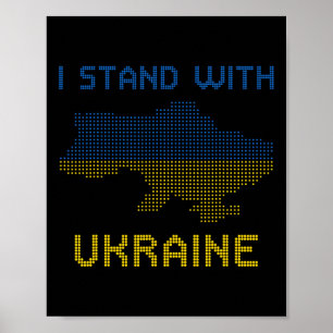 Ich stehe mit Ukraine-Shirt Ukraine Karte Ukraine  Poster