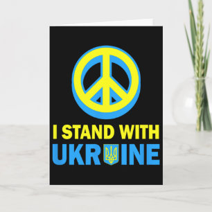 Ich stehe mit Ukraine Shirt Ukrainische Flagge Kei Karte