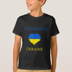 Ich stehe mit Ukraine-Shirt Ukrainische Flagge Unt T-Shirt