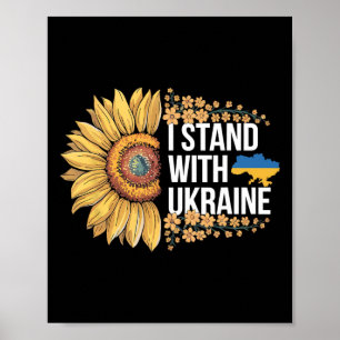 Ich stehe mit Ukraine Sonnenblume Ukraine Frieden Poster