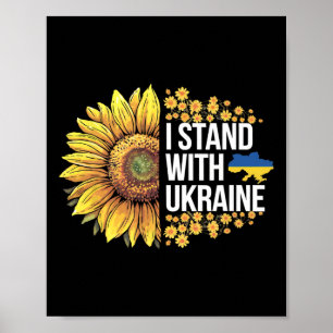 Ich stehe mit Ukraine Sonnenblume Ukraine Frieden  Poster
