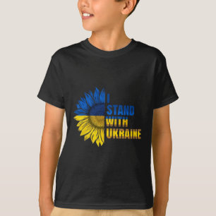 Ich stehe mit Ukraine Sonnenblume Unterstützung Uk T-Shirt