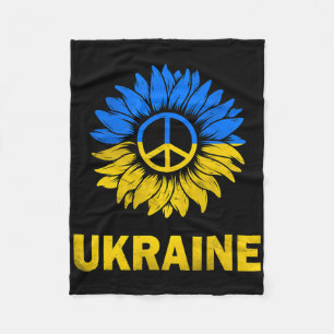 Ich stehe mit Ukraine Sonnenblumen-Flagge Ukraine Fleecedecke