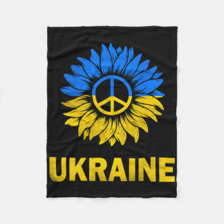Ich stehe mit Ukraine Sonnenblumen-Flagge Ukraine Fleecedecke