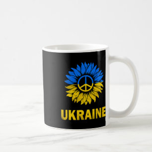 Ich stehe mit Ukraine Sonnenblumen-Flagge Ukraine Kaffeetasse
