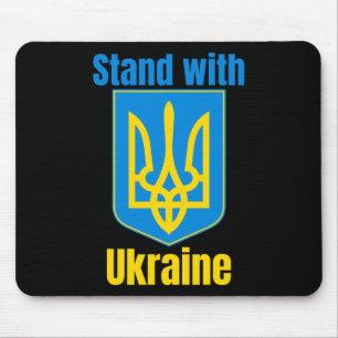 Ich stehe mit Ukraine T-Shirt, ich unterstütze Ukr Mousepad