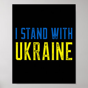 Ich stehe mit Ukraine T-Shirt Unterstützung und be Poster