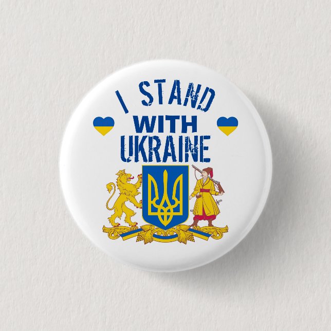 ICH STEHE MIT UKRAINE-Taste Button (Vorderseite)