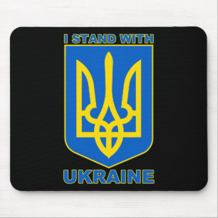 Ich stehe mit Ukraine Ukrainische Flagge Mousepad