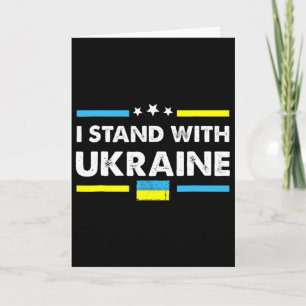 Ich stehe mit Ukraine Ukrainische Flagge unterstüt Karte