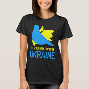 Ich stehe mit Ukraine Ukrainische Friedens-Taube U T-Shirt