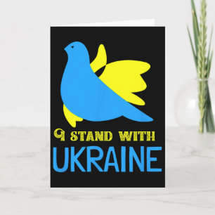 Ich stehe mit Ukraine Ukrainische Friedenstaube Uk Karte