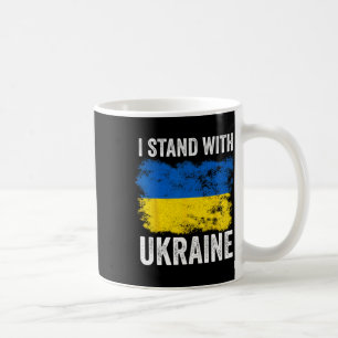 Ich stehe mit Ukraine Vintage Ukrainische Flagge S Kaffeetasse