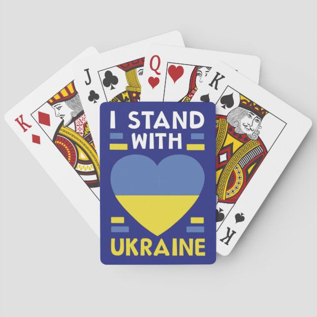 Ich stehe mit ukrainischen Fahrradkarten Spielkarten (Rückseite)
