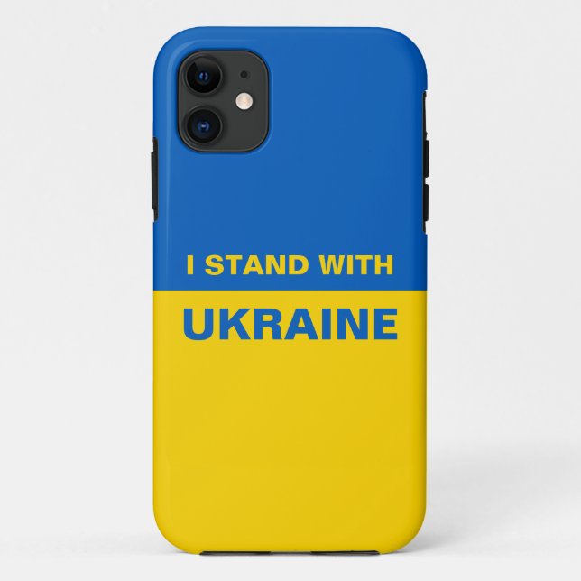 Ich stehe mit ukrainischer Flagge Case-Mate iPhone Hülle (Rückseite)