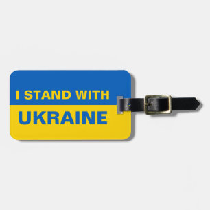 Ich stehe mit ukrainischer Flagge Gepäckanhänger