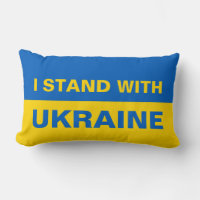 Ich stehe mit ukrainischer Flagge