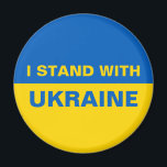 Ich stehe mit ukrainischer Flagge Magnet<br><div class="desc">Ich stehe mit ukrainischer Flagge</div>