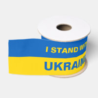 Ich stehe mit ukrainischer Flagge