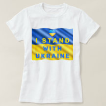 Ich stehe mit ukrainischer T - Shirt ukrainischer