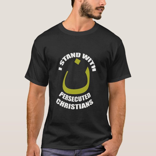 Ich stehe mit verfolgter Christ-Arabisch-Nonne T-Shirt (Vorderseite)