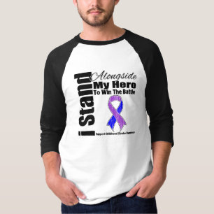 Ich stehe neben meinem Held-Kindheits-Anschlag T-Shirt