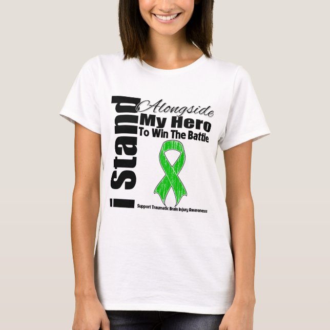 Ich stehe neben meiner Held-traumatischen T-Shirt (Vorderseite)