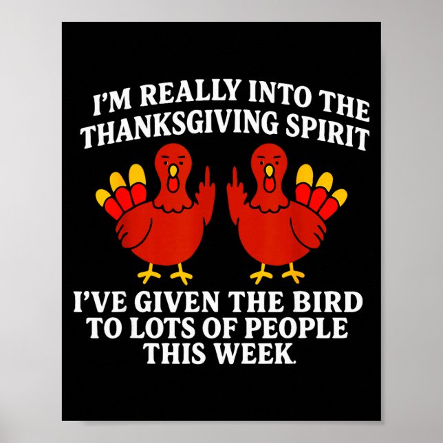 Ich Stehe Wirklich Auf Dem Thanksgiving Geist Ich  Poster (Vorne)