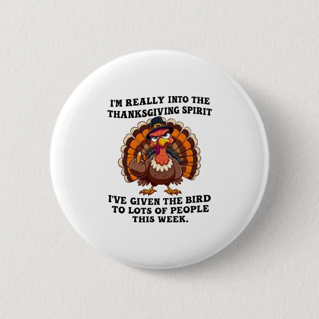 Ich Stehe Wirklich Auf Den Thanksgiving-Geist Ich  Button (Vorderseite)