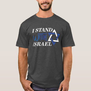 Ich stehe zu Israel Stolz Schwarz T-Shirt