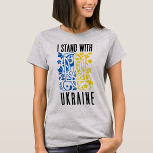 Ich stehe zu Ukraine. Dreizack der Ukraine. T-Shirt