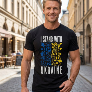 Ich stehe zu Ukraine. Dreizack der Ukraine.  T-Shirt