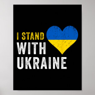 Ich stehe zu Ukraine Stopp Putin Stopp Krieg Unter Poster