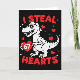 Ich stehle 67 Herz-Dinosaurier für Jungen Mädchen Karte