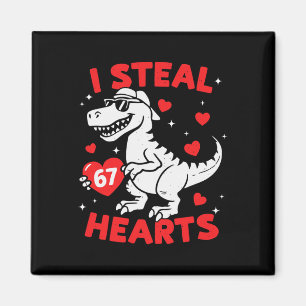 Ich stehle 67 Herz-Dinosaurier für Jungen Mädchen  Magnet