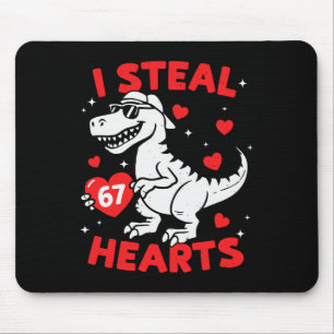 Ich stehle 67 Herz-Dinosaurier für Jungen Mädchen  Mousepad