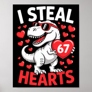 Ich stehle 67 Herzen Lustiger 67. Valentinstag Din Poster