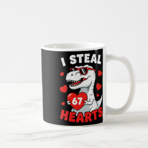 Ich stehle 67 Herzen Lustiger 67 Valentinstag Dino Kaffeetasse