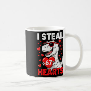 Ich stehle 67 Herzen Lustiger 67 Valentinstag Dino Kaffeetasse