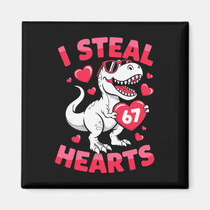 Ich stehle 67 Herzen Lustiger 67 Valentinstag Dino Magnet