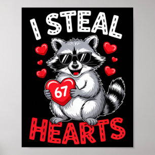 Ich stehle 67 Herzen Lustiger 67 Valentinstag Wasc Poster